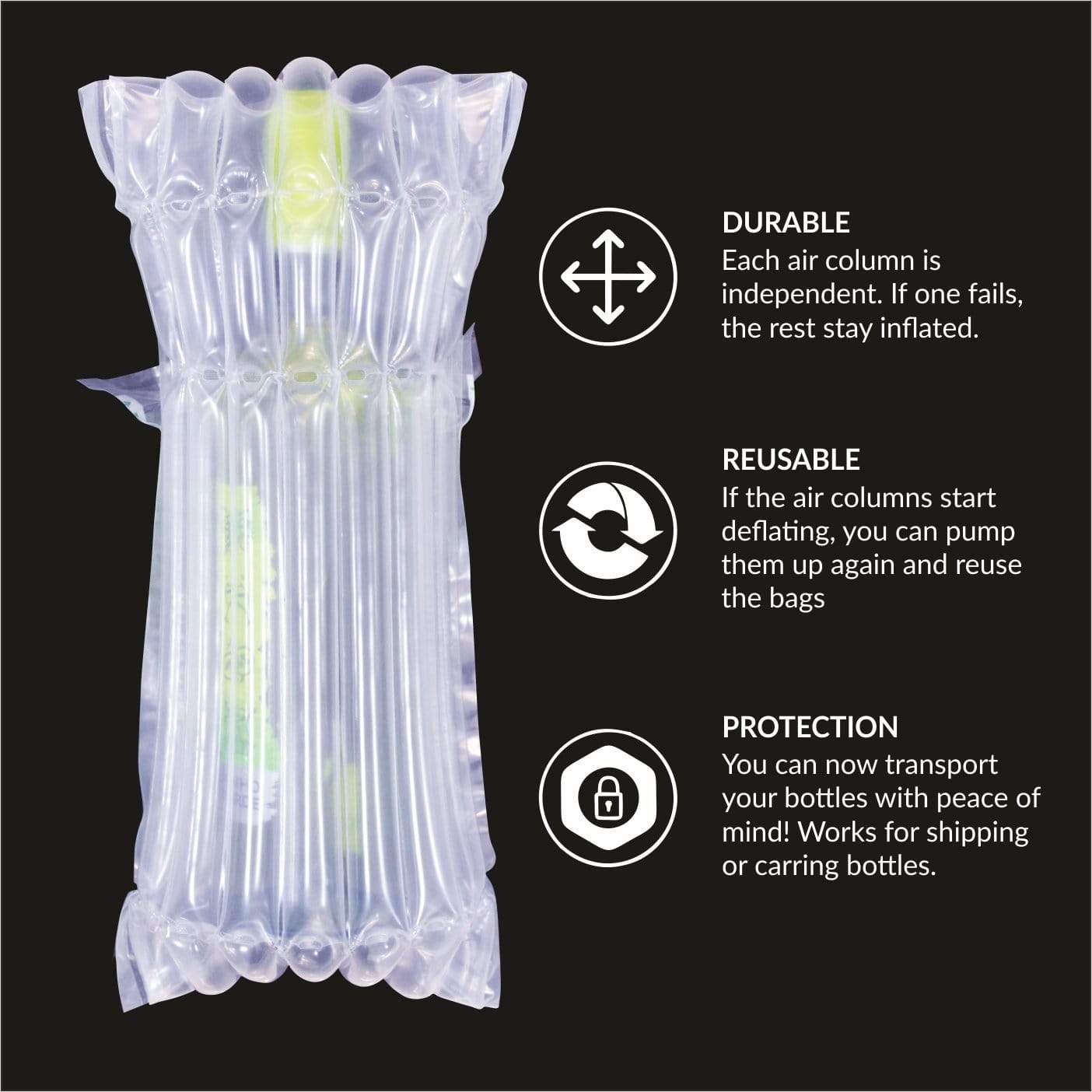 Air Protector Bag for Glass Bottle with Free Pump Air Protector Bag for Glass Bottle with Free Pump